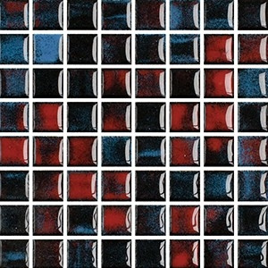 Mozaika Fantasy Blue&Red Mix | modrá | 316 x 316 mm | lesk