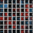 Mozaika Fantasy Blue&Red Mix | modrá | 316 x 316 mm | lesk