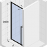 GD101 | Sprchová zástěna - dveře do niky | LUCID | 800 mm | černá