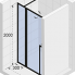 GD104 | Sprchová zástěna - dveře do niky | LUCID | 1200 mm | černá