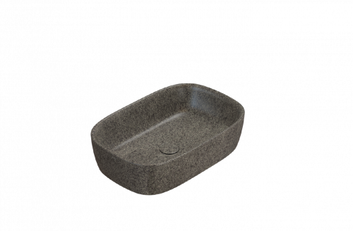 Umyvadlo GENESIS | na desku | 550 x 370 x 150 | Peperino Grigio mat