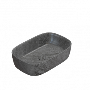 Umyvadlo GENESIS | na desku | 550 x 370 x 150 | Pruhovaná šedá mat