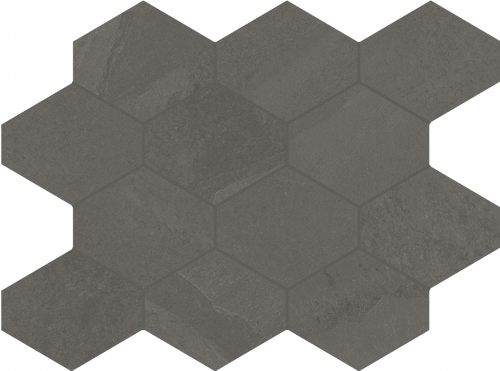 Hexagon Brazilian Slate Elephant Grey | 250x340 | mat