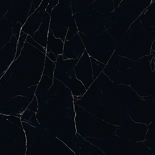 Dlažba Muse Nero Marquina | černá | 600x600 mm | lesk