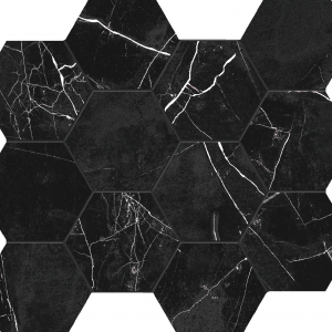 Hexagon Muse Nero Marquina | 300x340 | mat