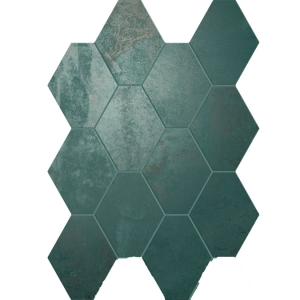 Dlažba Oxid Hexagon Emerald | 250x340  | mat