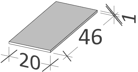46 | Horní deska | BUDDY | 200 x 460 | Copper