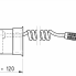 Topná tyč | Home Plus Eco | čtvercový profil | chrom lesk | 900W | s připojovacím kabelem se zástrčkou