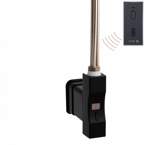 Topná tyč | Home Plus čtvercový profil s dálkovým ovladačem | černá | 600W | bez připojovacího kabelu
