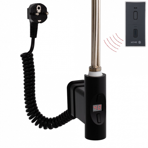 Topná tyč | Home Plus O-profil s dálkovým ovladačem | černá | 600W | s připojovacím kabelem se zástrčkou