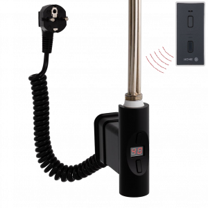 Topná tyč | Home Plus O-profil s dálkovým ovladačem | černá | 300W | s připojovacím kabelem se zástrčkou