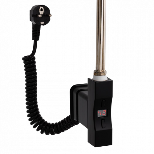 Topná tyč | Home Plus Eco | čtvercový profil | černá | 600W | s připojovacím kabelem se zástrčkou