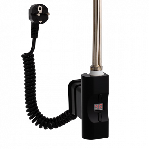 Topná tyč | Home Plus Eco | D-profil | černá | 600W | s připojovacím kabelem se zástrčkou