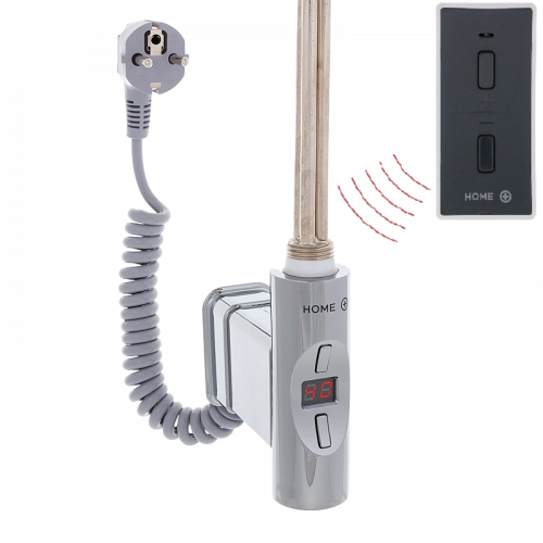 Topná tyč | Home Plus O-profil s dálkovým ovladačem | chrom lesk | 900W | s připojovacím kabelem se zástrčkou