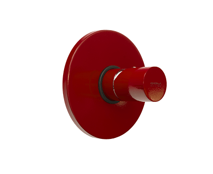 Podomítkový modul MIAMI | pákový jednocestný | červený