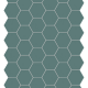 Dlažba Hexa Laurel Green | zelená | 160x140 mm | mat