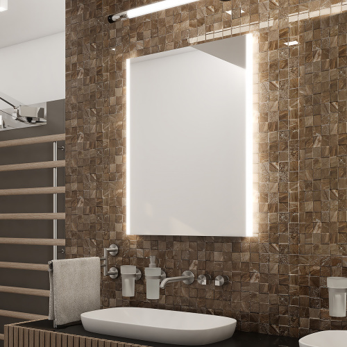 Koupelnové podsvícené LED zrcadlo | 600 x 800 | 2x senzor