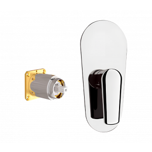 Podomítkový modul jednocestný | pákový | broušený nikl lesk | VANITY | horní díl