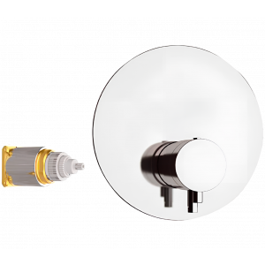 Podomítkový modul jednocestný | tertmostatický | chrom černý broušený mat leštěný | X STYLE | horní díl