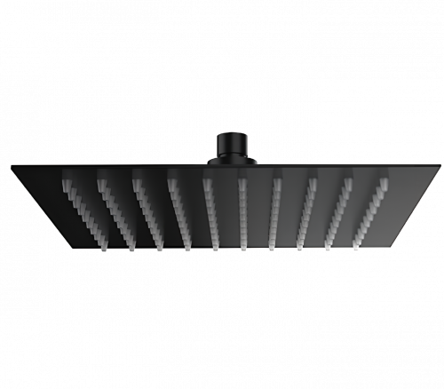 Sprchová hlavice SoffiSlim SQ | závěsná | 400 x 400 mm | čtvercová | leštěná nerez | černá mat