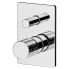 Podomítkový modul CELEBRITY BOLD | M | pákový dvoucestný | chrom černý broušený