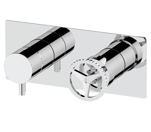 Podomítkový modul dvoucestný | pákový | bílá mat | CHRONO | horní díl