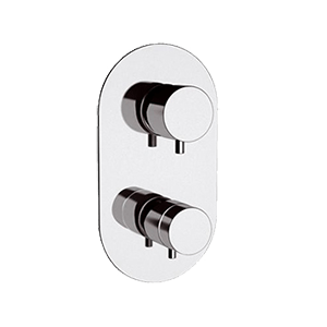 Podomítkový modul MINIMAL THERMO | pákový čtyřcestný | termostatický | černá mat