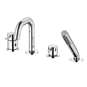 Baterie na okraj vany | se sprchou | páková | chrom | MOLLE