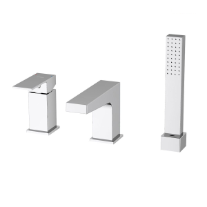 Baterie na okraj vany | se sprchou | páková | chrom | GOTA