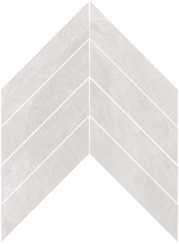 Chevron Brazilian Slate Oxford White | 120x530 | mat