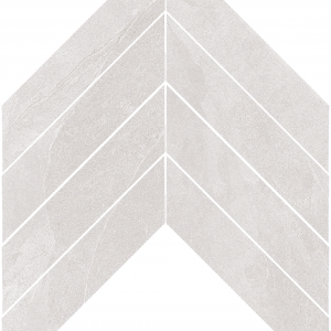 Chevron Brazilian Slate Oxford White | 120x530 | mat