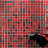 Mozaika Oxide Red&Silver | červená | 316 x 316 mm | lesk
