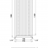 Radiátor Darius | 600x1500 mm | bordó strukturální mat