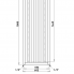 Radiátor Darius | 600x1800 mm | bordó strukturální mat