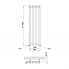 Radiátor Rosendal | 266x950 mm | šedobéžová lesk