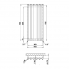 Radiátor Rosendal | chrom | 420x950 mm | šedobéžová strukturální mat