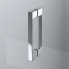 ATYP - PU13 | Jednokřídlé dveře s pevnou stěnou v rovině s L-kováním | PUR | 1230 x 2000 | chrom