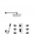 Sprchový set Qubika | podomítkový | se závěsnou hlavicí | 300 x 300 mm | chrom lesk