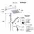 QT 09 | Sprchový set QUBIKA THERMO | podomítkový termostatický | se závěsnou hlavicí | chrom lesk