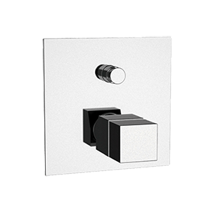 Podomítkový modul dvoucestný | tertmostatický | chrom lesk | QUBIKA