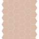 Dlažba Hexa Rossy Blush | růžová | 160x140 mm | mat