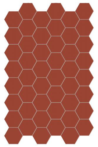 Dlažba HEXA Rusty Red | 160x140 | mat