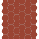 Dlažba Hexa Rusty Red | červená | 160x140 mm | mat
