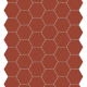 Dlažba Hexa Rusty Red | červená | 160x140 | mat