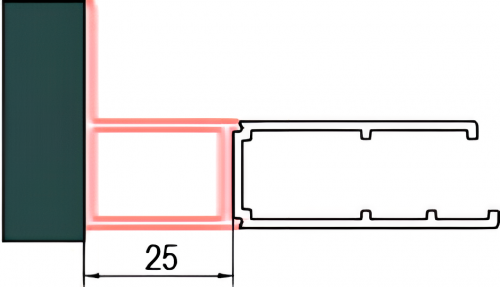 D22K | Rozšiřovací profil 25 mm