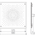 Vestavná sprchová hlavice GEN - čtvercová 600x600 mm