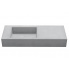 Umyvadlo SLANT 01 SINGLE | 1200 x 450 x 130  | na desku nebo závěsné | šedá | beton