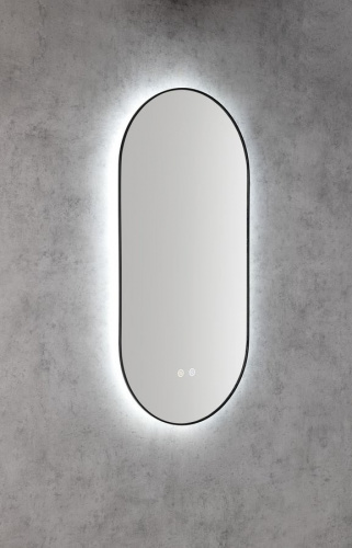 LED podsvícené zrcadlo | senzor | SHARON | 450 x 900 | černá