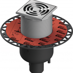 Tělo podlahové vpusti TECEdrainpoint S 130, vertikální, s univerzální přírubou a těsněním Seal System