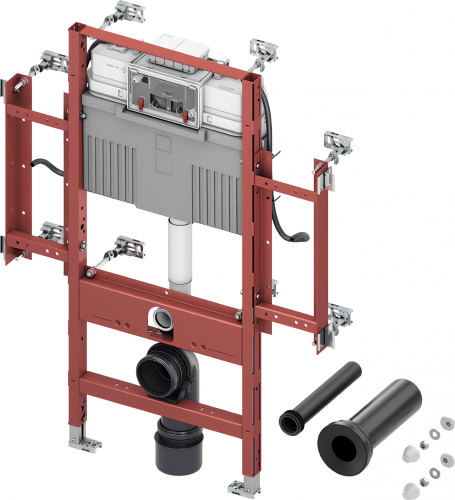 TECE montážní prvek pro WC Geronto s nádržkou Uni pro tělesně postižené | stavební výška 1120 | norma DIN 18040-1